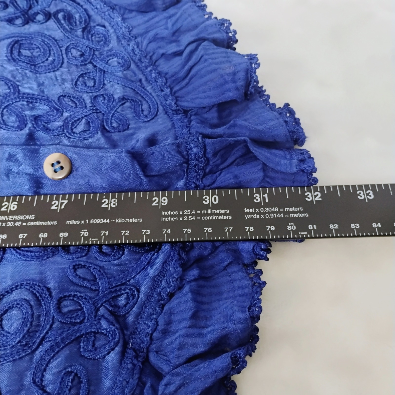 Holy Clothing Nwt Blue Embroidered Tunic Blouse 2x Renaissance Whimsigoth Fairy — image 6 of 8